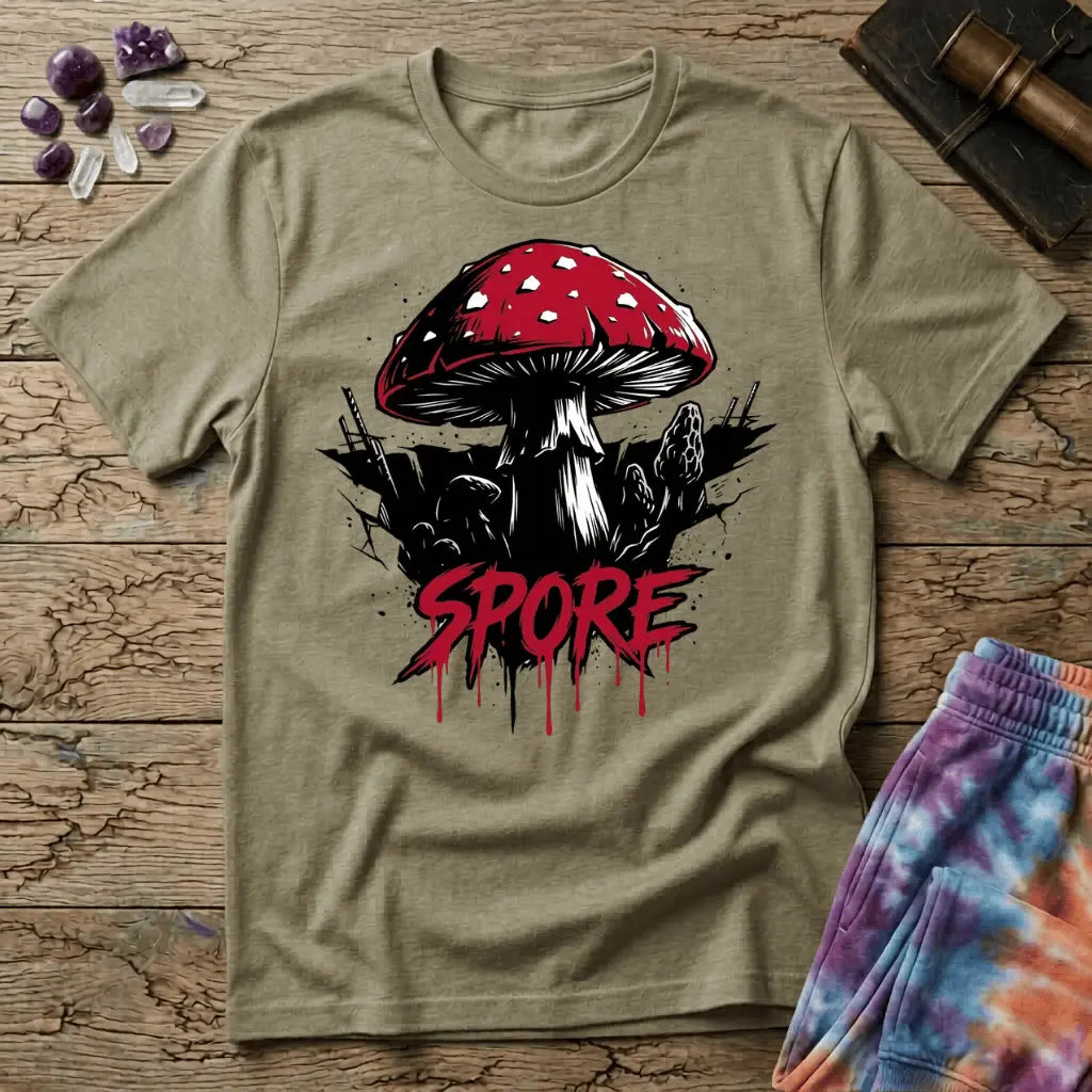 Printify T-Shirt Red Cap Mushroom T-Shirt Mushroom Magic Mushroom T-Shirt