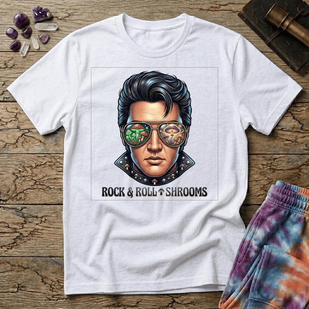 Printify T-Shirt Rock and Roll Mushroom T-Shirt Mushroom Magic Mushroom T-Shirt