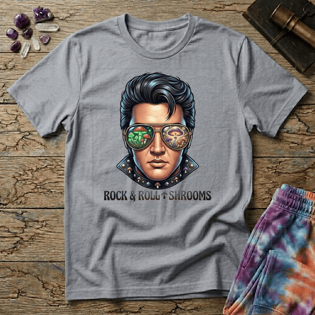 Printify T-Shirt Rock and Roll Mushroom T-Shirt Mushroom Magic Mushroom T-Shirt