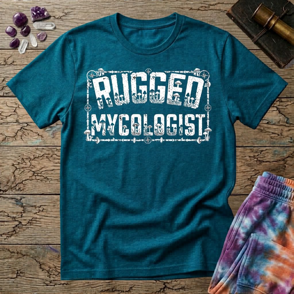 Printify T-Shirt Rugged Mycologist Mushroom T-Shirt Mushroom Magic Mushroom T-Shirt
