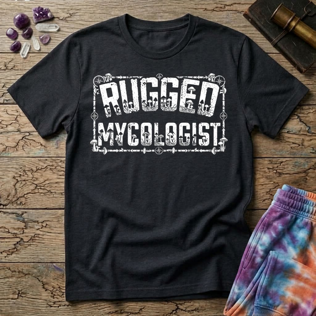 Printify T-Shirt Rugged Mycologist Mushroom T-Shirt Mushroom Magic Mushroom T-Shirt