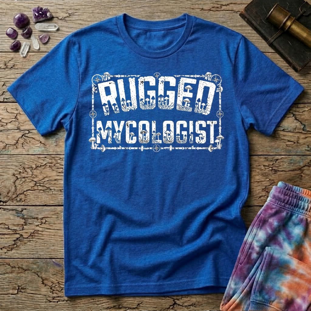 Printify T-Shirt Rugged Mycologist Mushroom T-Shirt Mushroom Magic Mushroom T-Shirt