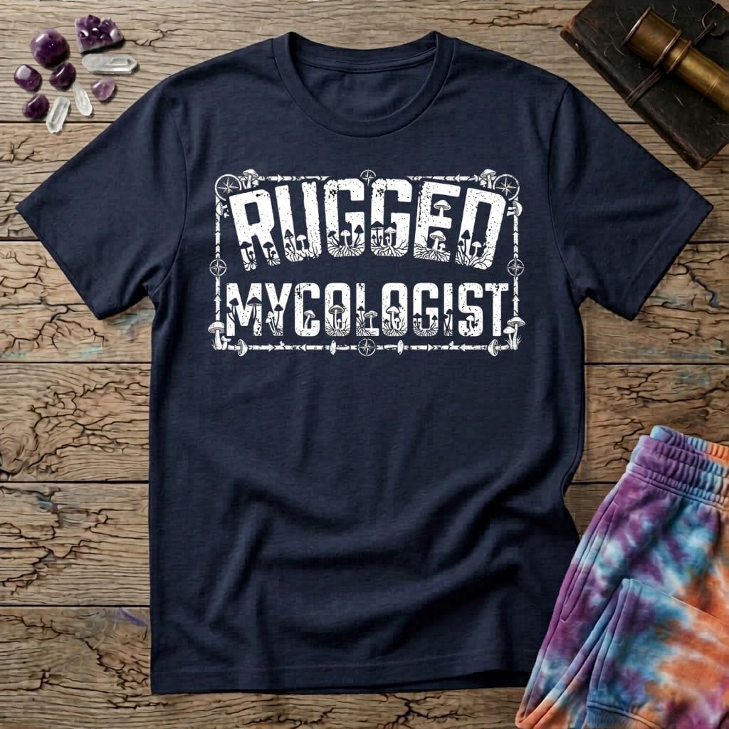 Printify T-Shirt Rugged Mycologist Mushroom T-Shirt Mushroom Magic Mushroom T-Shirt