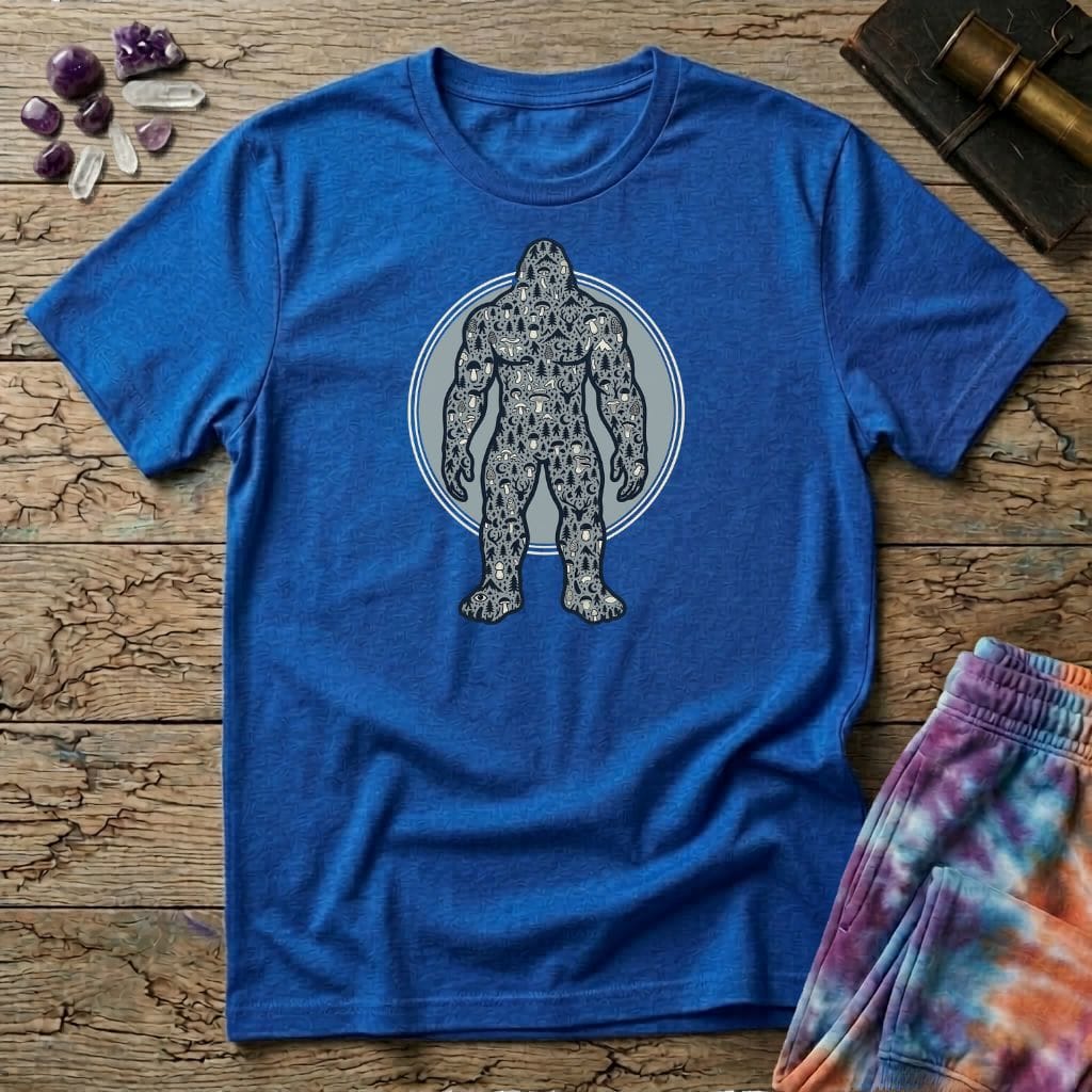 Printify T-Shirt Sasquatch Made of Mushrooms T-Shirt Mushroom Magic Mushroom T-Shirt