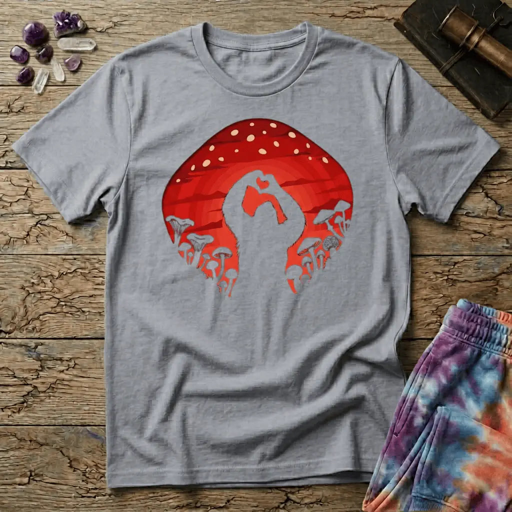 Printify T-Shirt Sasquatch Mush Love T-Shirt Mushroom Magic Mushroom T-Shirt
