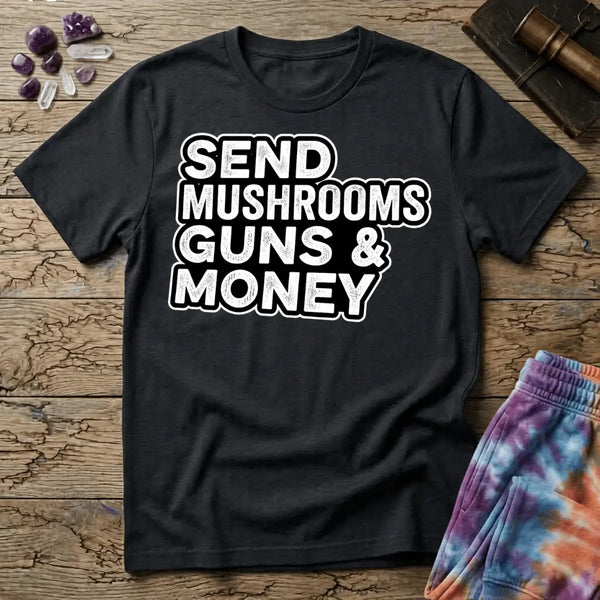 Send Mushrooms Guns & Money Zevon T-Shirt