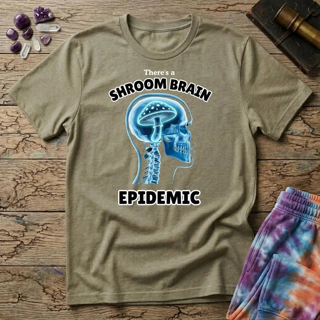 Printify T-Shirt Shroom Brain Epidemic T-Shirt Mushroom Magic Mushroom T-Shirt