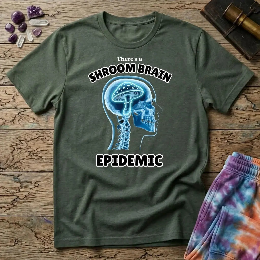 Printify T-Shirt Shroom Brain Epidemic T-Shirt Mushroom Magic Mushroom T-Shirt