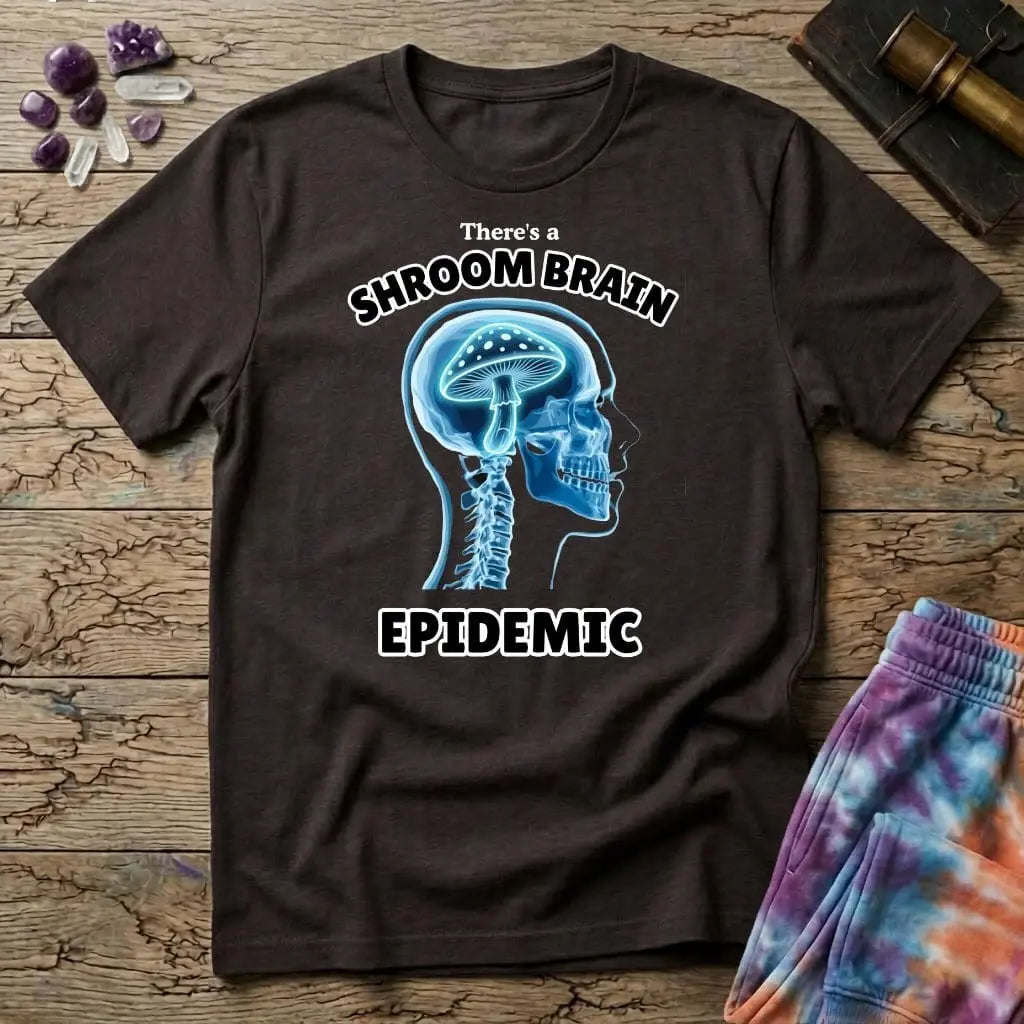 Printify T-Shirt Shroom Brain Epidemic T-Shirt Mushroom Magic Mushroom T-Shirt