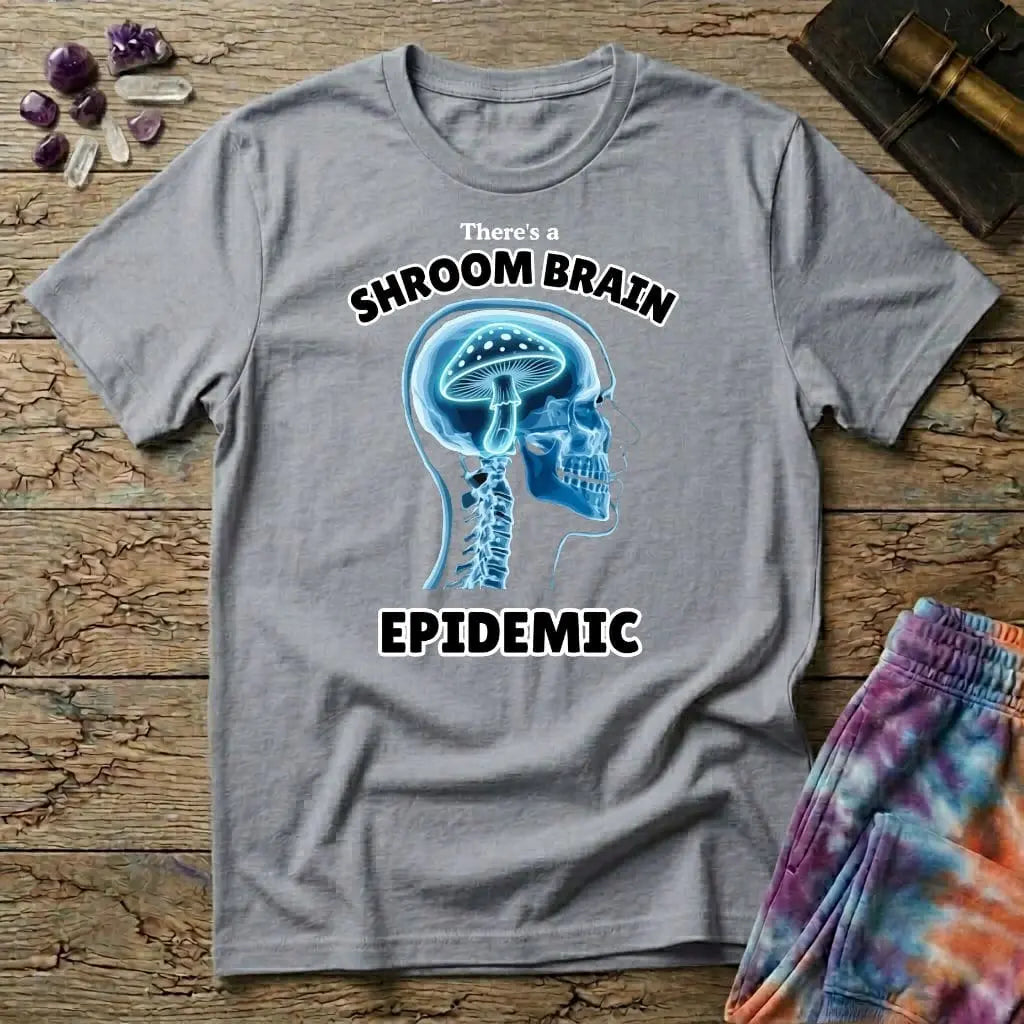 Printify T-Shirt Shroom Brain Epidemic T-Shirt Mushroom Magic Mushroom T-Shirt