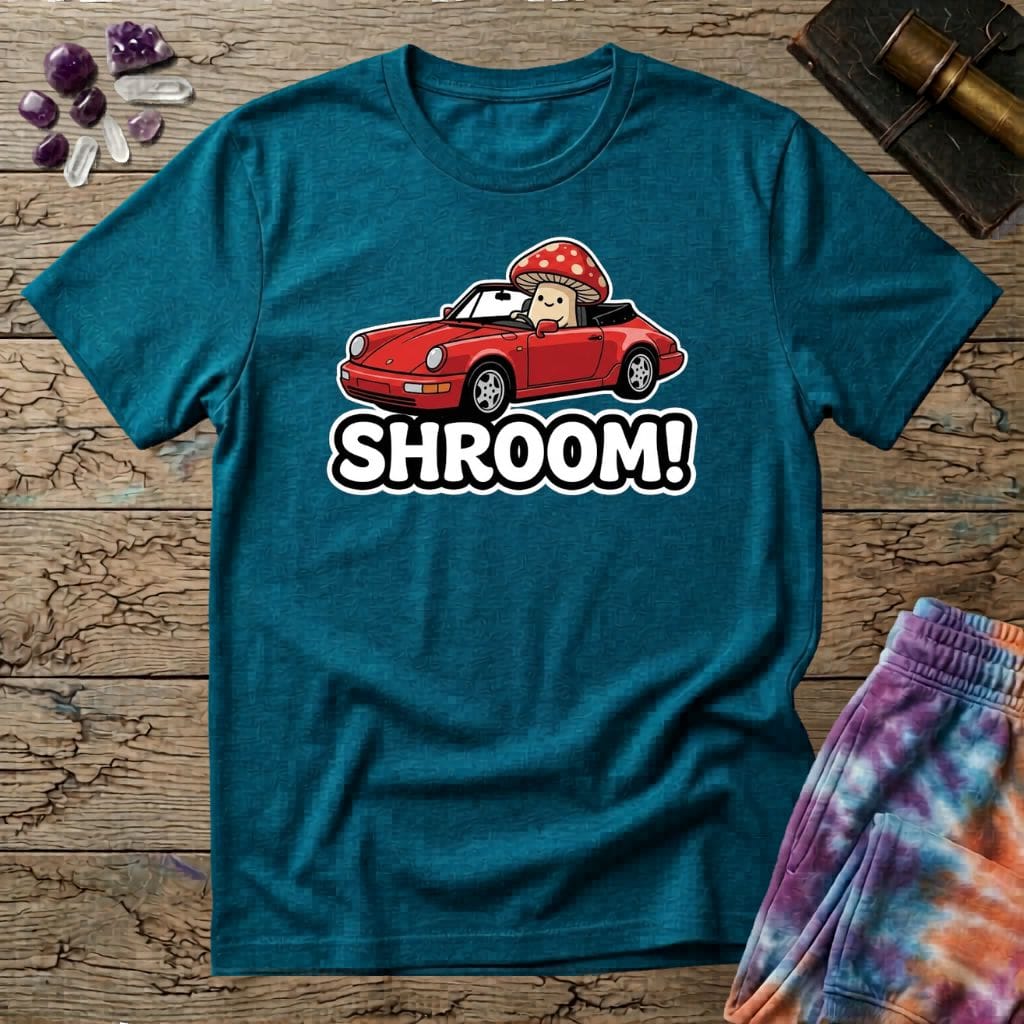 Printify T-Shirt Shroom Convertable 911 Mushroom T-Shirt Mushroom Magic Mushroom T-Shirt