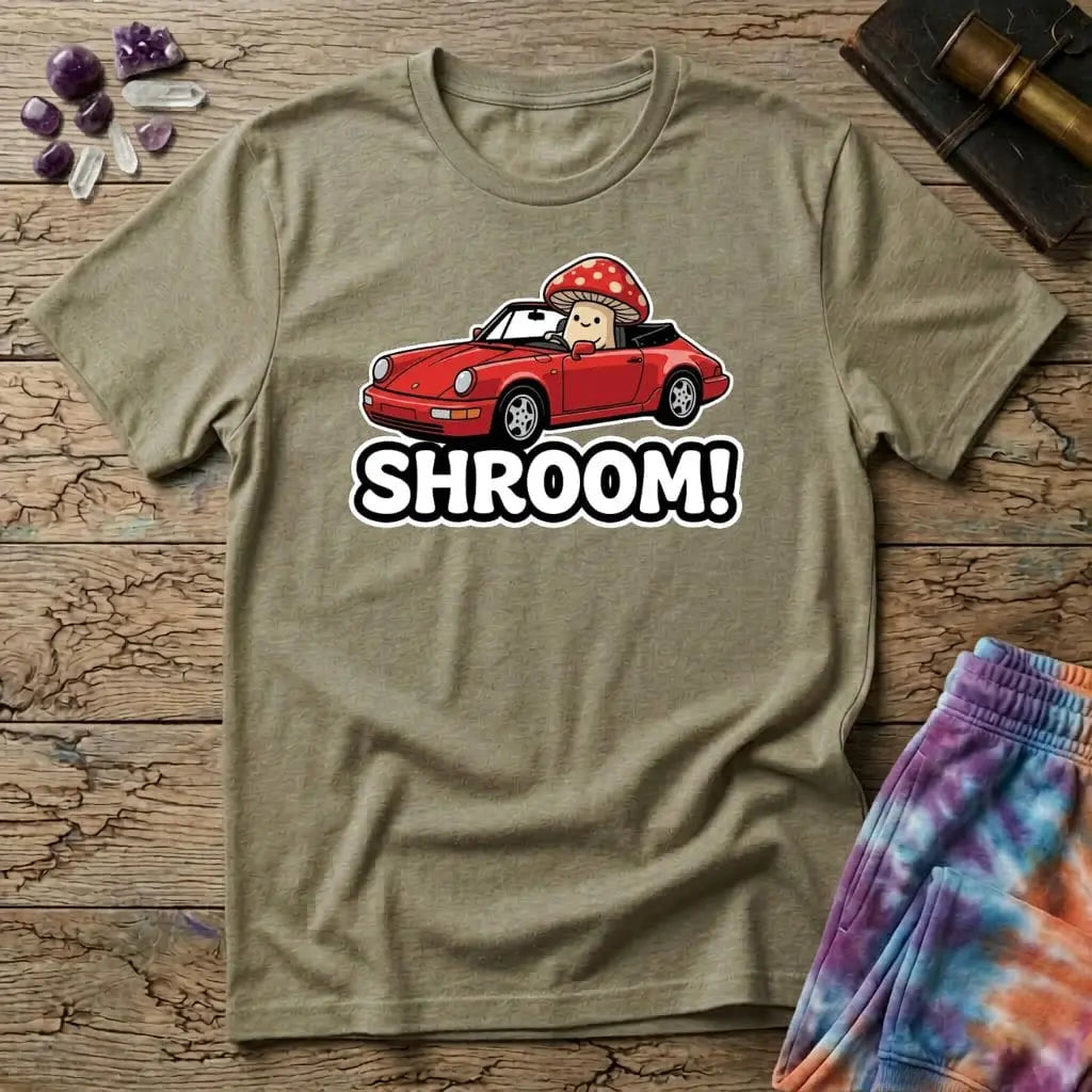 Printify T-Shirt Shroom Convertable 911 Mushroom T-Shirt Mushroom Magic Mushroom T-Shirt