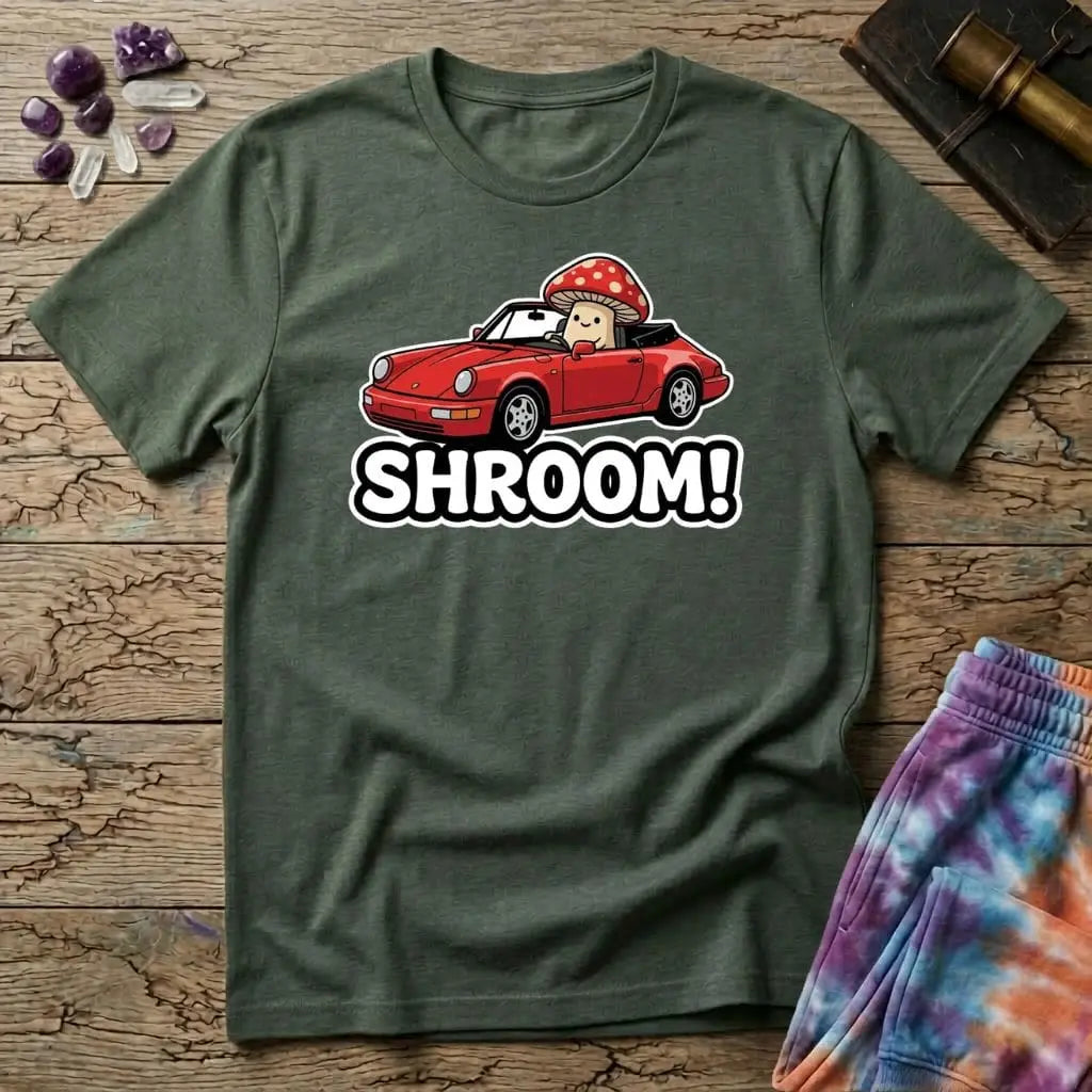 Printify T-Shirt Shroom Convertable 911 Mushroom T-Shirt Mushroom Magic Mushroom T-Shirt