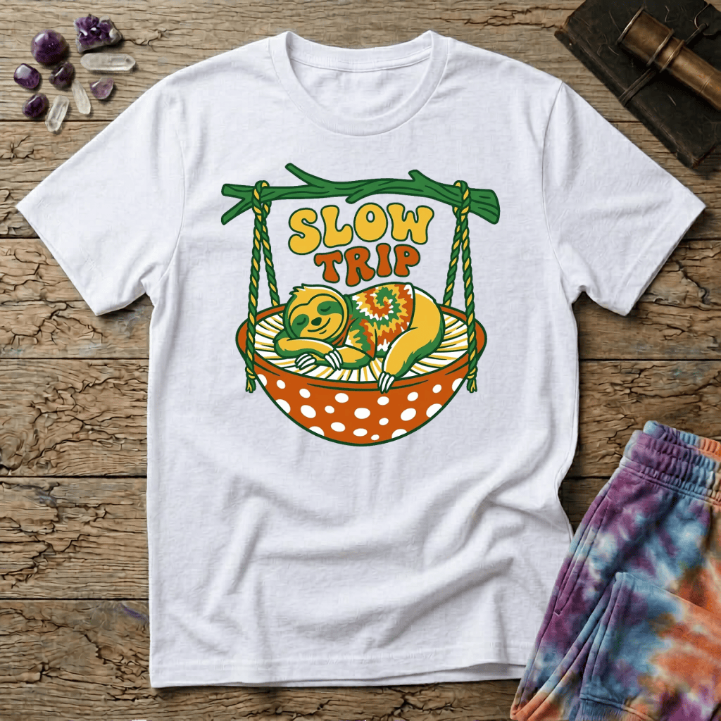 Printify T-Shirt Slow Trip Mushroom T-Shirt Mushroom Magic Mushroom T-Shirt