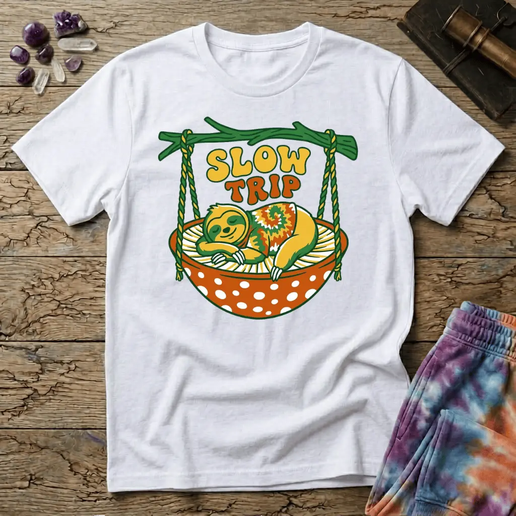 Printify T-Shirt Slow Trip Mushroom T-Shirt Mushroom Magic Mushroom T-Shirt