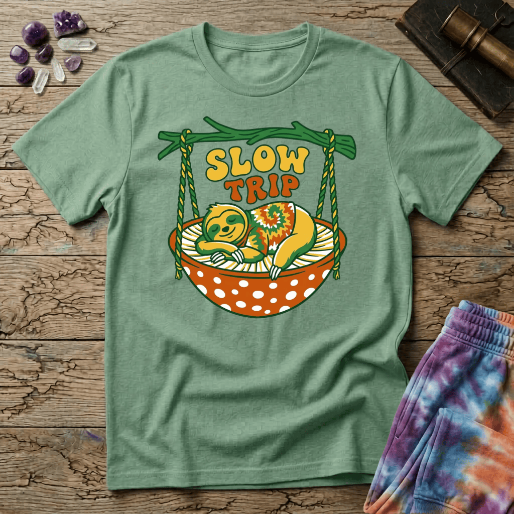 Printify T-Shirt Slow Trip Mushroom T-Shirt Mushroom Magic Mushroom T-Shirt