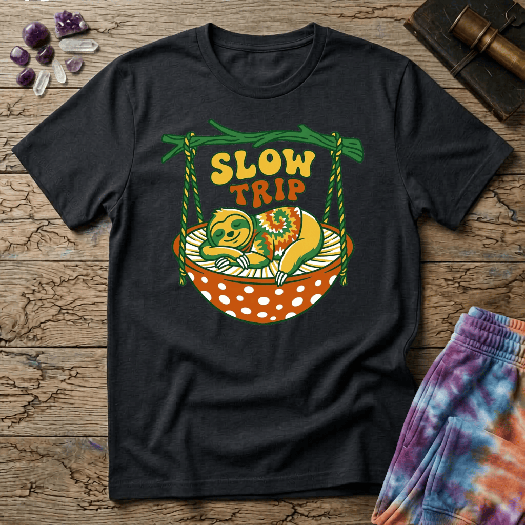 Printify T-Shirt Slow Trip Mushroom T-Shirt Mushroom Magic Mushroom T-Shirt