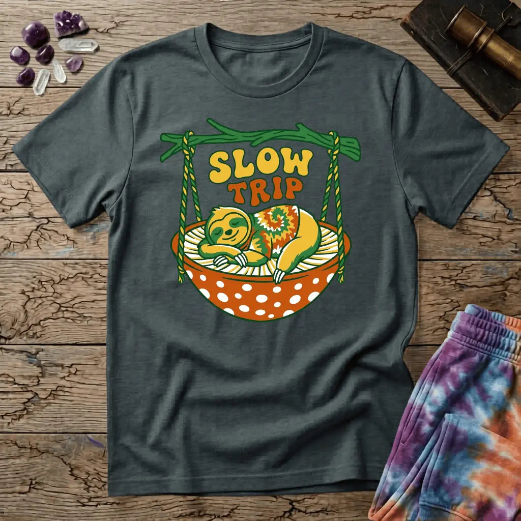 Printify T-Shirt Slow Trip Mushroom T-Shirt Mushroom Magic Mushroom T-Shirt