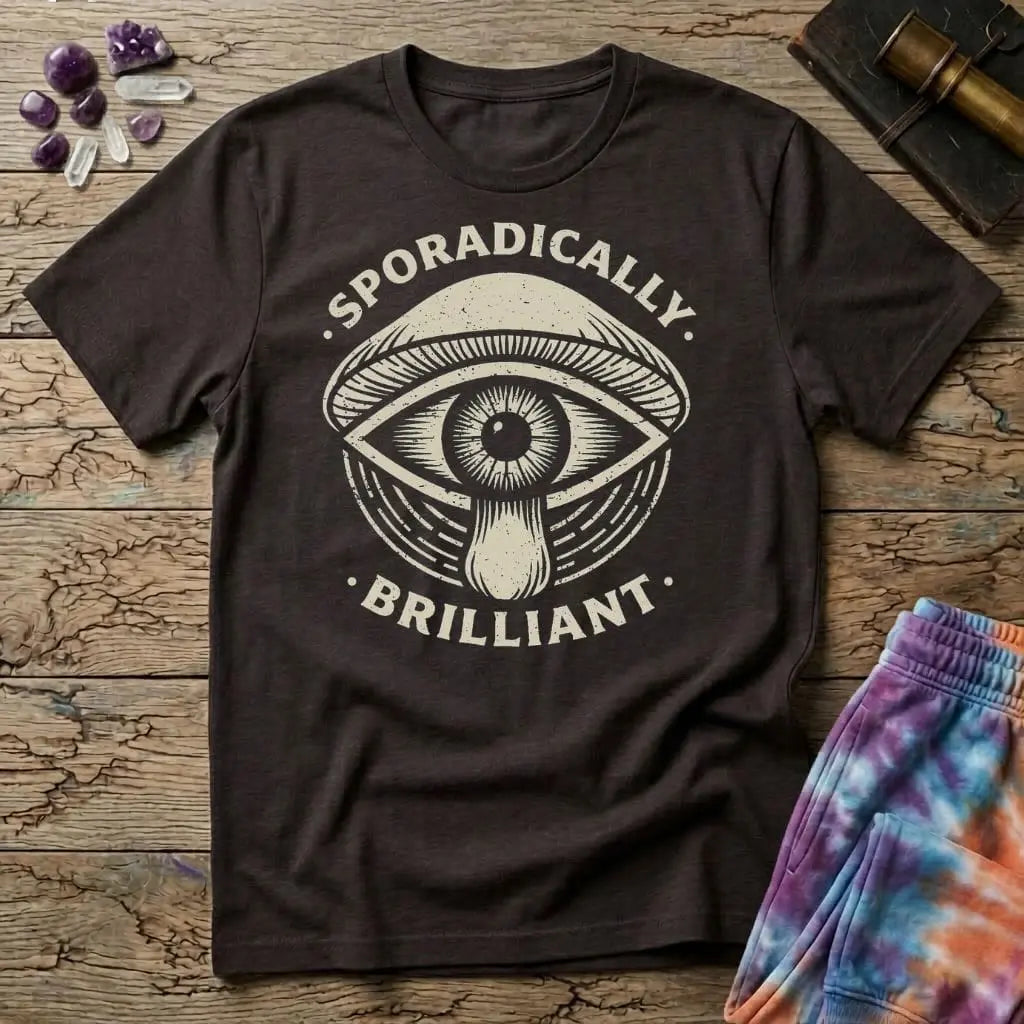 Printify T-Shirt Sporadically Brilliant Mushroom T-Shirt Mushroom Magic Mushroom T-Shirt