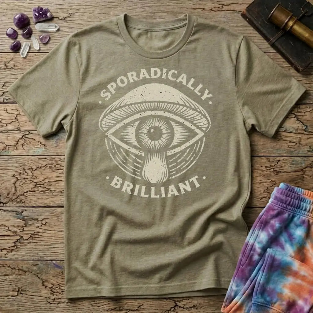 Printify T-Shirt Sporadically Brilliant Mushroom T-Shirt Mushroom Magic Mushroom T-Shirt
