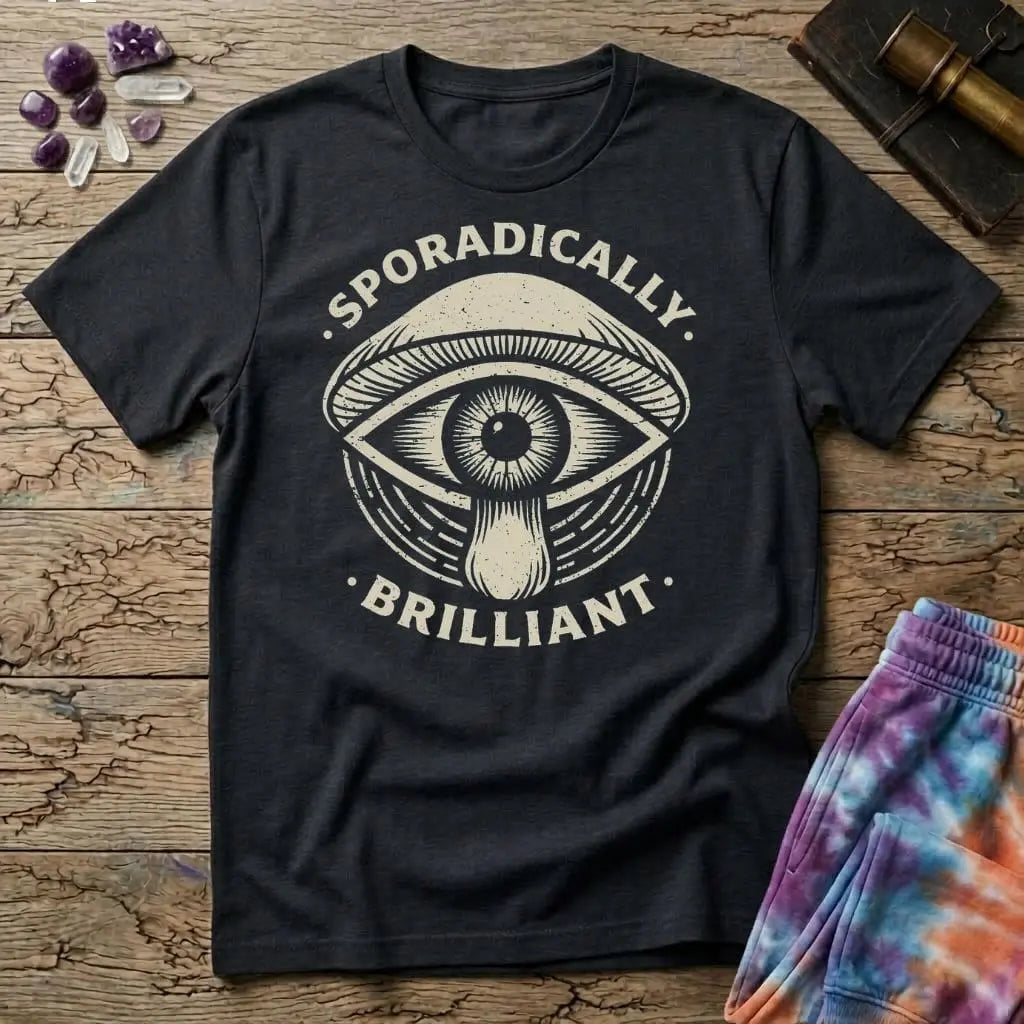 Printify T-Shirt Sporadically Brilliant Mushroom T-Shirt Mushroom Magic Mushroom T-Shirt