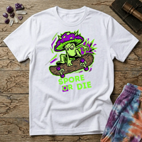 Printify T-Shirt Spore or Die Mushroom T-Shirt Mushroom Magic Mushroom T-Shirt
