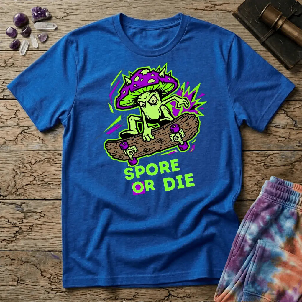 Printify T-Shirt Spore or Die Mushroom T-Shirt Mushroom Magic Mushroom T-Shirt