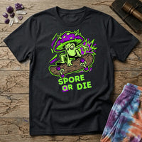 Printify T-Shirt Spore or Die Mushroom T-Shirt Mushroom Magic Mushroom T-Shirt