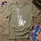Printify T-Shirt Statue of Liberty Mushroom T-Shirt Mushroom Magic Mushroom T-Shirt