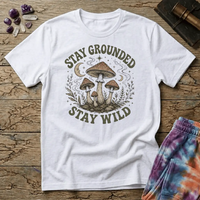 Printify T-Shirt Stay Grounded Stay Wild Mushroom T-Shirt Mushroom Magic Mushroom T-Shirt