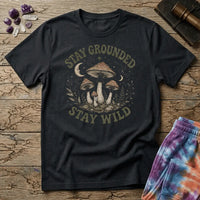 Printify T-Shirt Stay Grounded Stay Wild Mushroom T-Shirt Mushroom Magic Mushroom T-Shirt