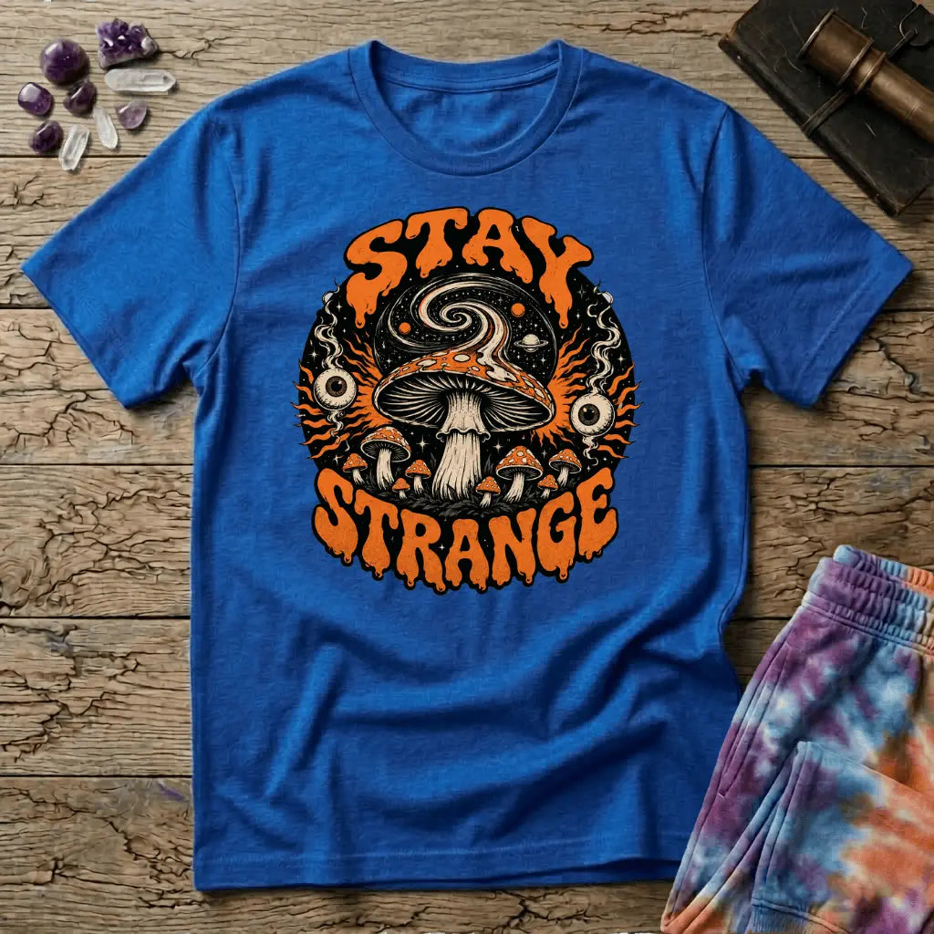 Printify T-Shirt Stay Strange Mushroom T-Shirt Mushroom Magic Mushroom T-Shirt