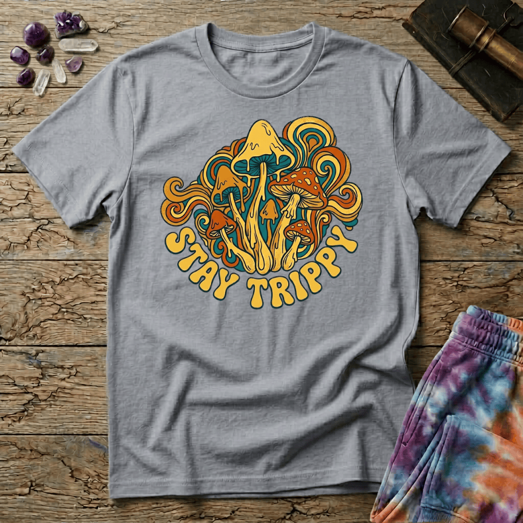 Printify T-Shirt Stay Trippy Mushroom T-Shirt Mushroom Magic Mushroom T-Shirt