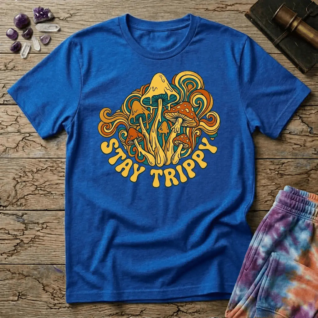 Printify T-Shirt Stay Trippy Mushroom T-Shirt Mushroom Magic Mushroom T-Shirt