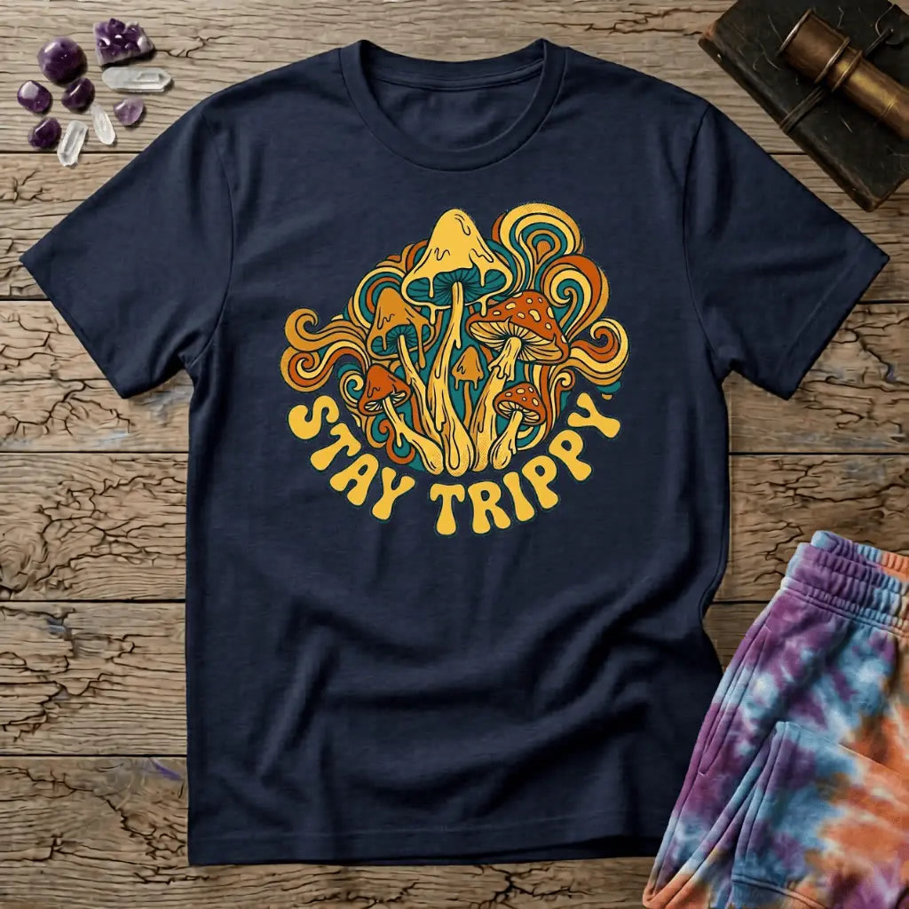 Printify T-Shirt Stay Trippy Mushroom T-Shirt Mushroom Magic Mushroom T-Shirt