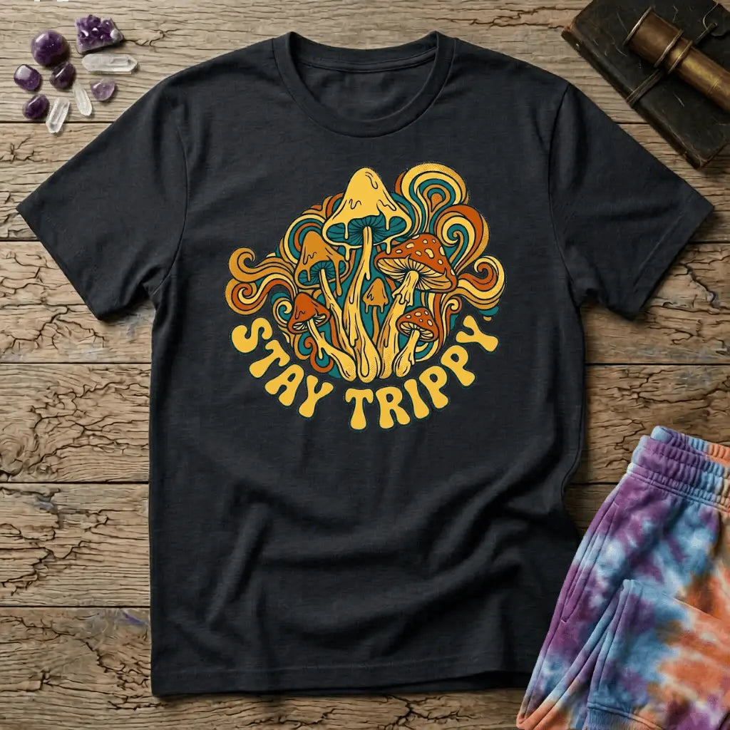 Printify T-Shirt Stay Trippy Mushroom T-Shirt Mushroom Magic Mushroom T-Shirt