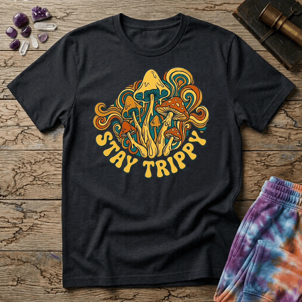 Printify T-Shirt Stay Trippy Mushroom T-Shirt Mushroom Magic Mushroom T-Shirt