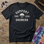 Printify T-Shirt Support Your Local Grower Mushroom T-Shirt Mushroom Magic Mushroom T-Shirt