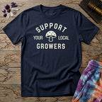 Printify T-Shirt Support Your Local Grower Mushroom T-Shirt Mushroom Magic Mushroom T-Shirt