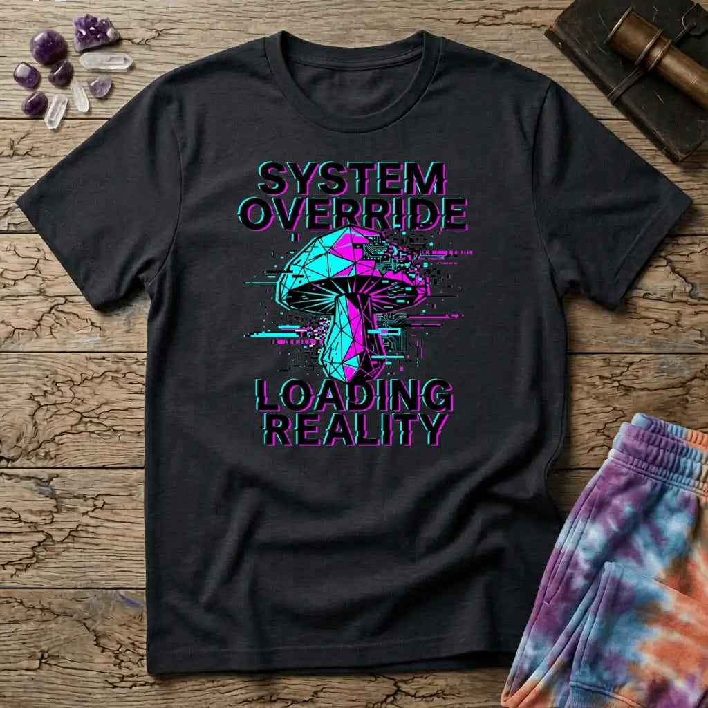 Printify T-Shirt System Override Loading Reality  T-Shirt Mushroom Magic Mushroom T-Shirt