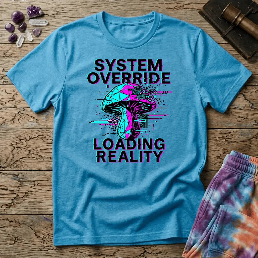 Printify T-Shirt System Override Loading Reality  T-Shirt Mushroom Magic Mushroom T-Shirt