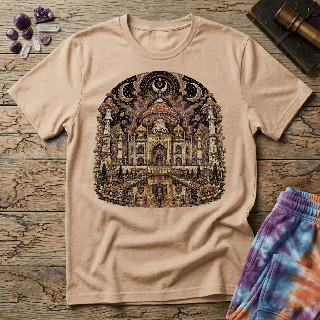 Printify T-Shirt Taj Mahal Mushroom T-Shirt Mushroom Magic Mushroom T-Shirt