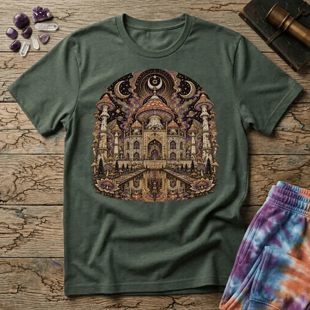 Printify T-Shirt Taj Mahal Mushroom T-Shirt Mushroom Magic Mushroom T-Shirt