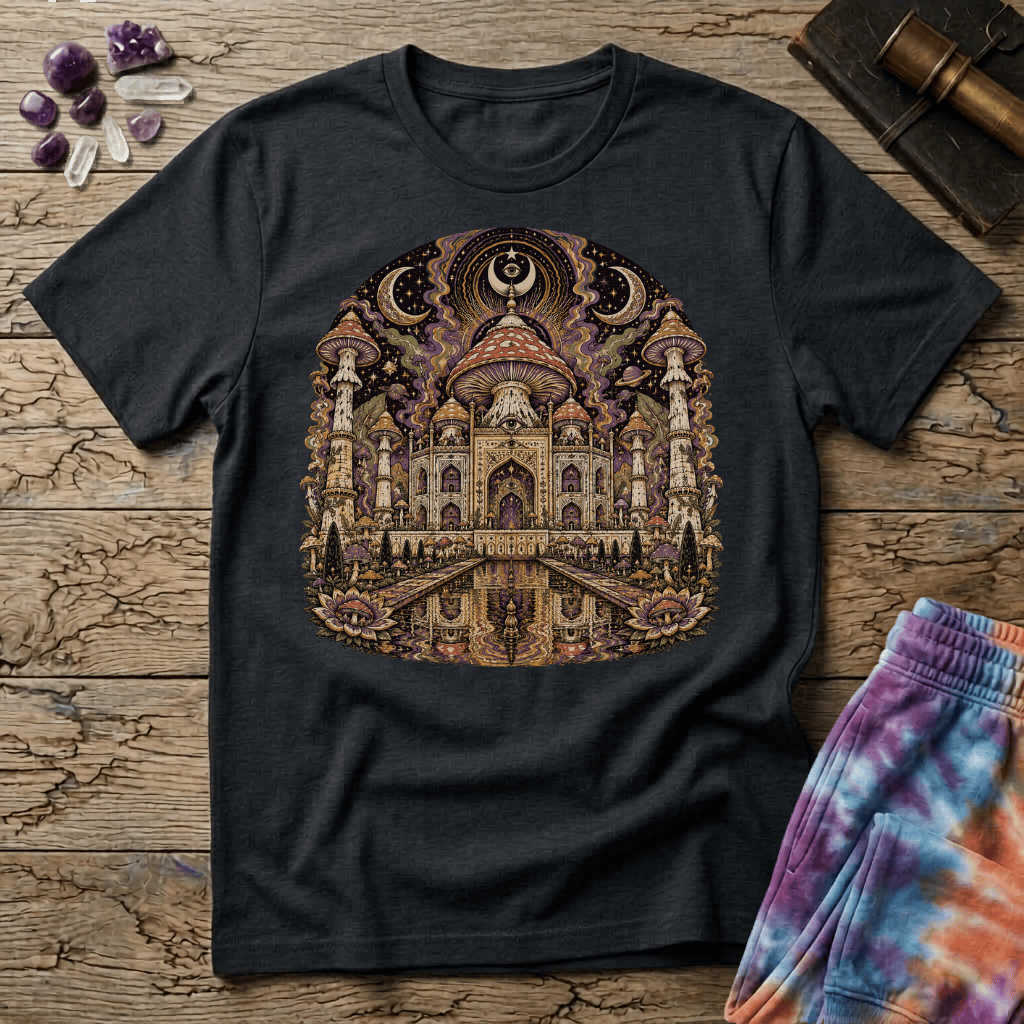 Printify T-Shirt Taj Mahal Mushroom T-Shirt Mushroom Magic Mushroom T-Shirt