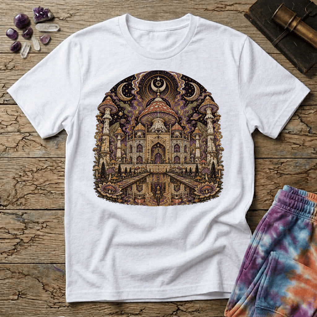 Printify T-Shirt Taj Mahal Mushroom T-Shirt Mushroom Magic Mushroom T-Shirt