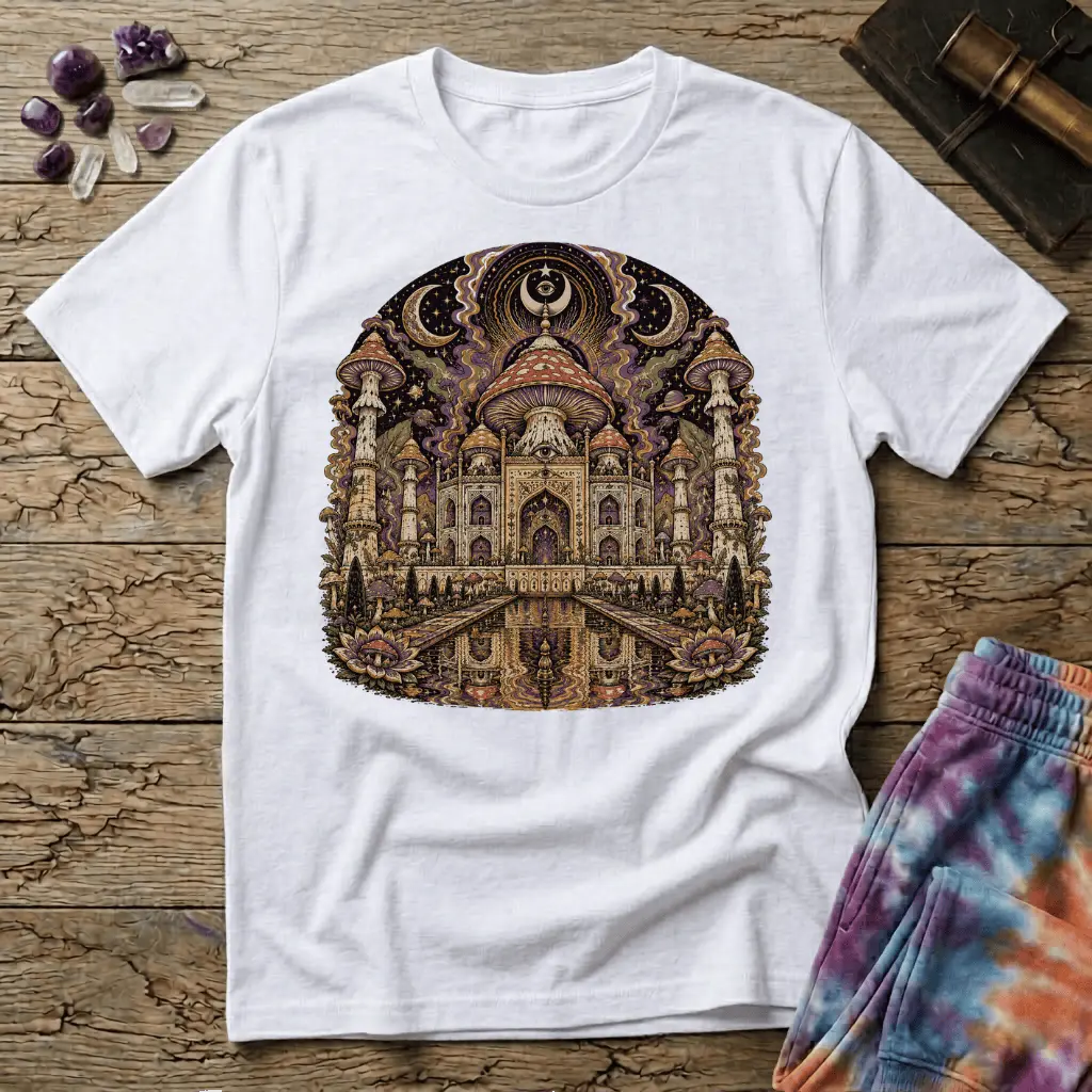 Printify T-Shirt Taj Mahal Mushroom T-Shirt Mushroom Magic Mushroom T-Shirt