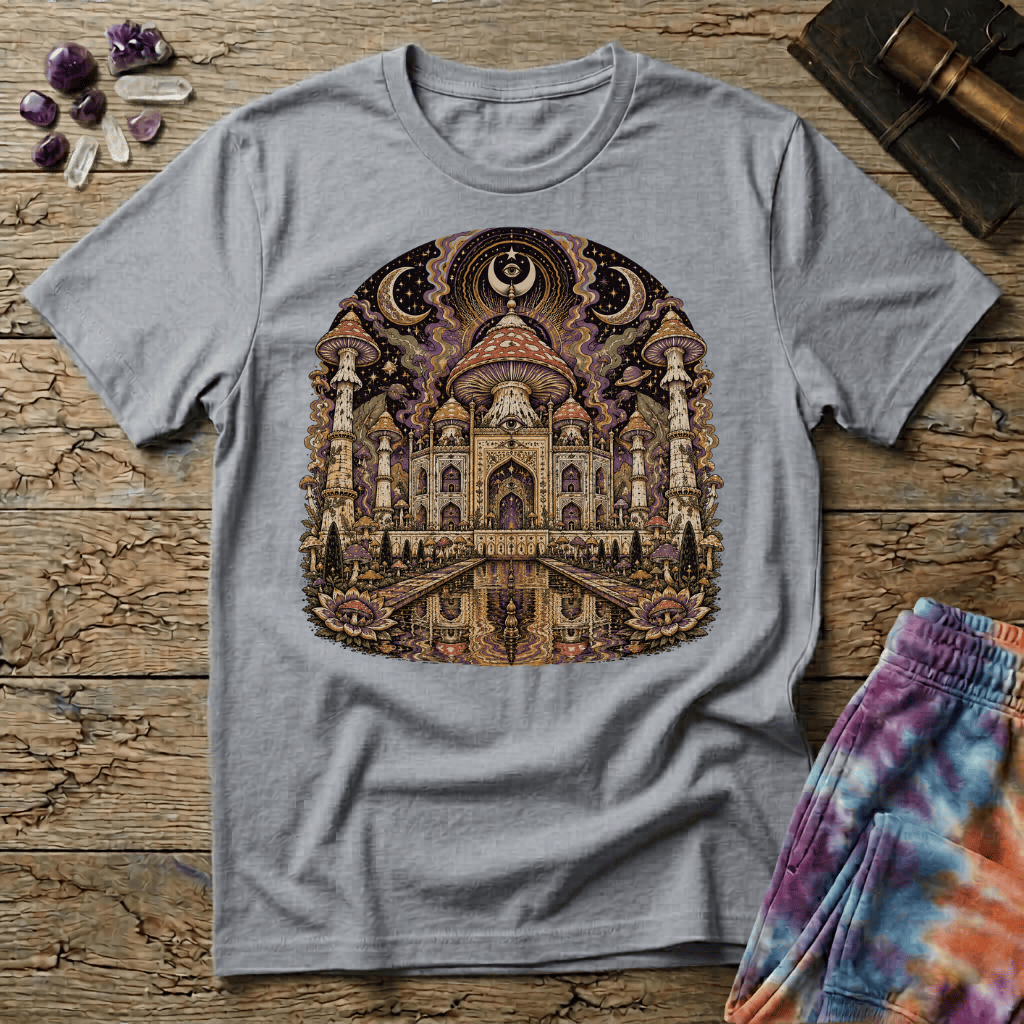 Printify T-Shirt Taj Mahal Mushroom T-Shirt Mushroom Magic Mushroom T-Shirt