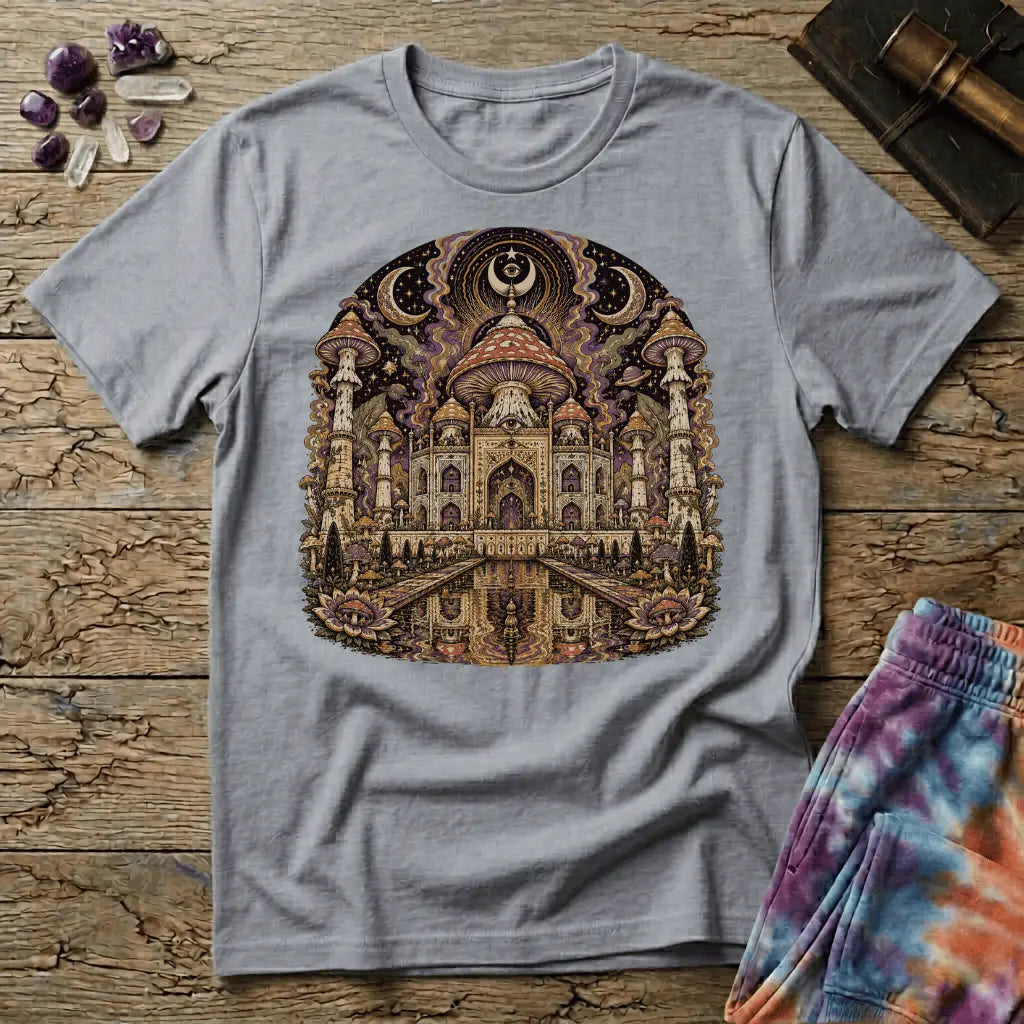 Printify T-Shirt Taj Mahal Mushroom T-Shirt Mushroom Magic Mushroom T-Shirt