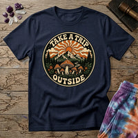 Printify T-Shirt Take A Trip Outside Mushroom T-Shirt Mushroom Magic Mushroom T-Shirt