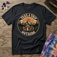 Printify T-Shirt Take A Trip Outside Mushroom T-Shirt Mushroom Magic Mushroom T-Shirt